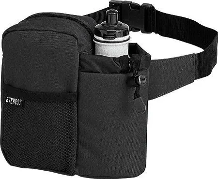 Everest Unisex Waist Bottle Fanny Pack, Black