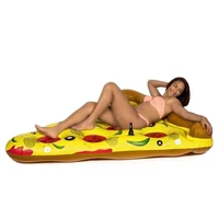 pizza float funny durable inflatable outdoor water floating sleeping bed for swimming pool pool float water hammock