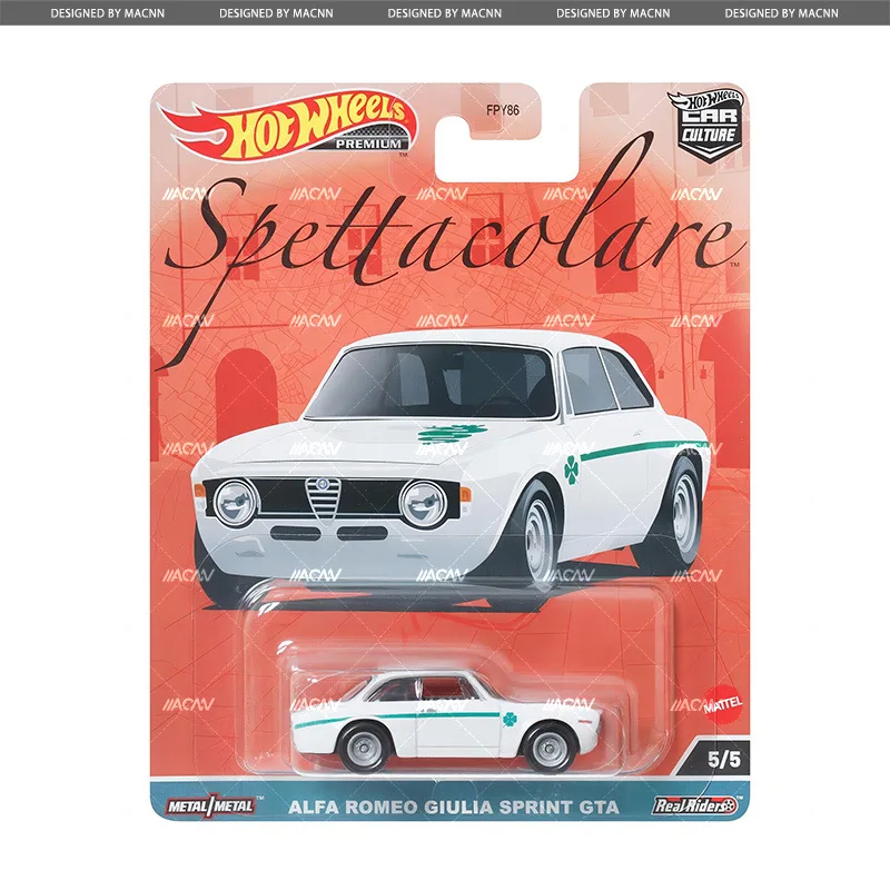 Модель автомобиля Hot Wheels 1:64 Spetta Lego Alpha Romeo Giulia 155 v6 ti Lamborghini countach lp5000 lp800-4 Lancia