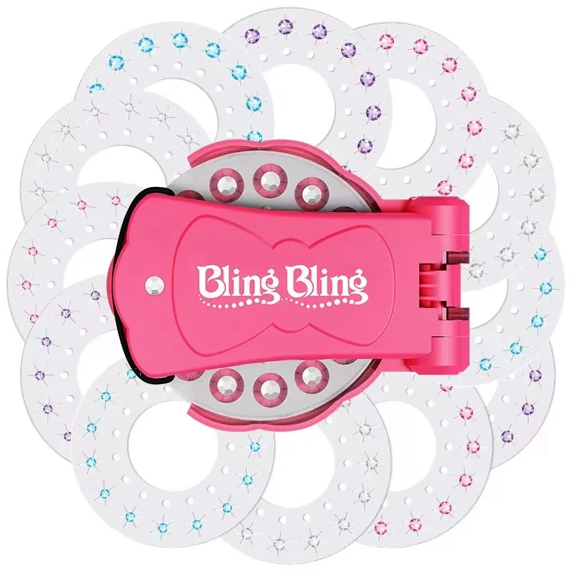

Shining Diamond Hair Decoration Magic Stapler Machine Jewel Toy Tools Kit Gems for Girls Performance Decoration Show Decoration