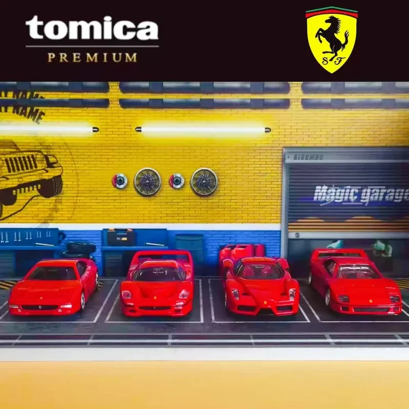 Фото Коллекционная модель автомобиля Takara Tomy Tomica Premium Ferrari 1:64 из литого сплава: Enzo, LaFerrari, F40, Daytona SP3. Подарок-сюрприз. №5