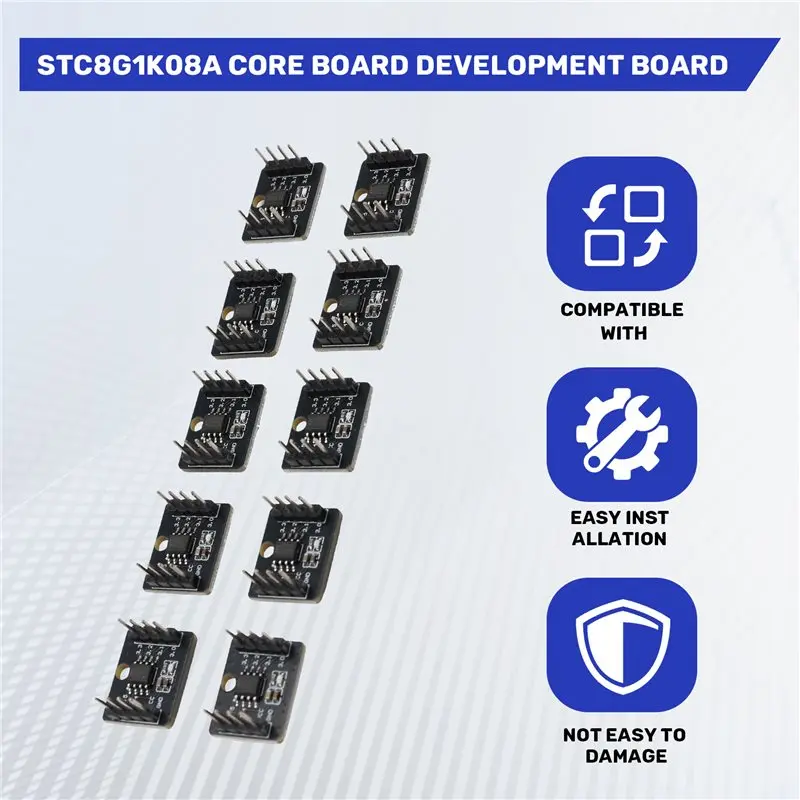 Фото Плата разработки M09K Core Board STC8G1K08A, 10 шт., для 8-контактных микроконтроллеров серии STC8G1K08A 51, для создания встроенных систем своими руками. №2