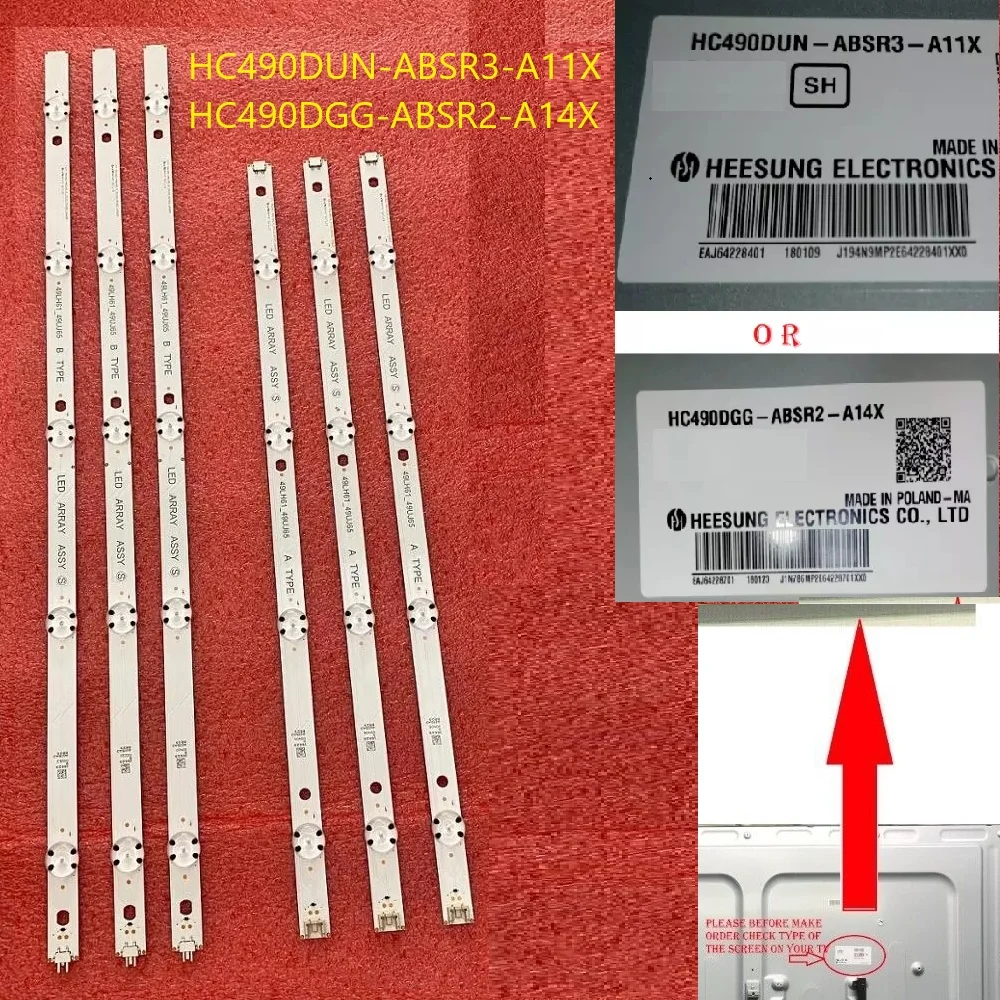 Светодиодная подсветка для телевизора 49UJ701V 49UJ630 49LJ614V 49UJ634V 49UJ670 49UJ651V 49UJ670V 17Y 49LJ61