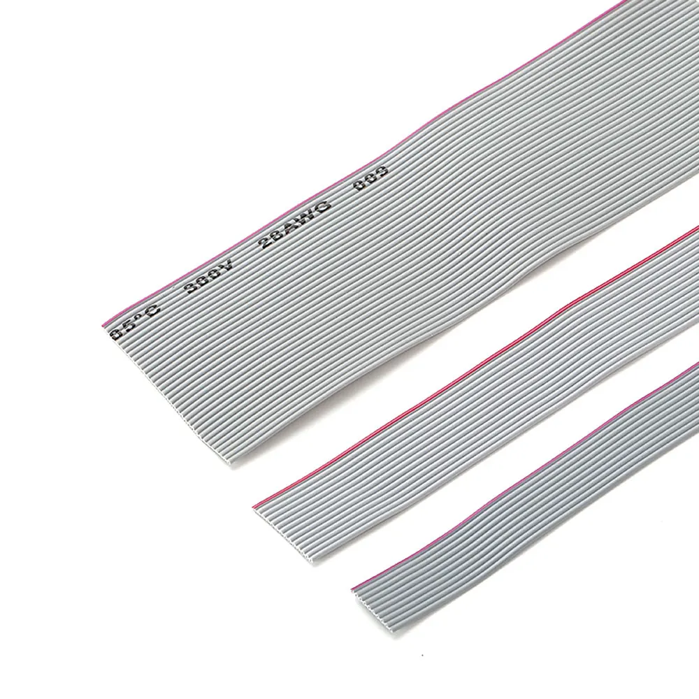 

1/3/5 метров 6/8/10/12/14/16/18/20/24/26/34/40-контактный шаг 1,27 мм серый плоский ленточный кабель DuPont провод для разъем...