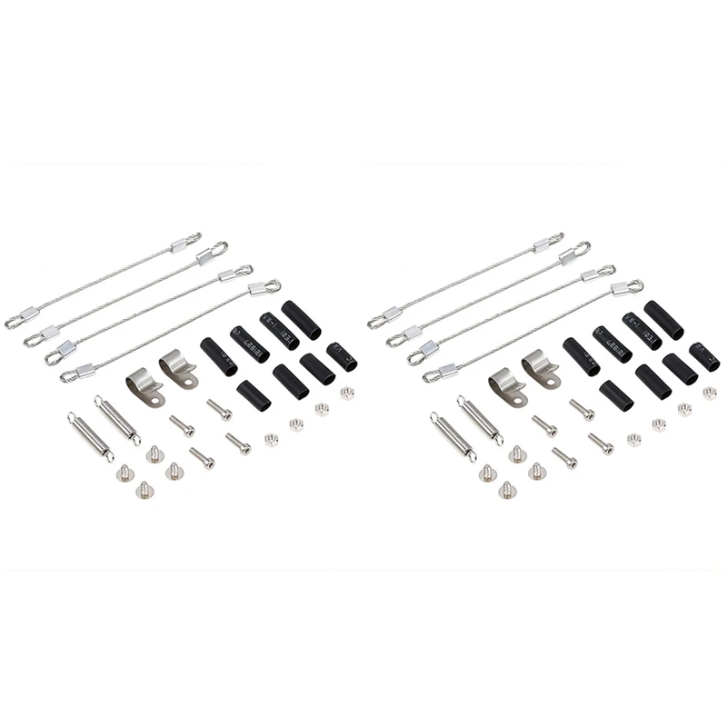 

2X RC автомобиль Модифицированная часть стальной трос для 1/10 RC Crawler Traxxas TRX-4 TRX4 Axial SCX10 90046 D90 D110 Tamiya Mst