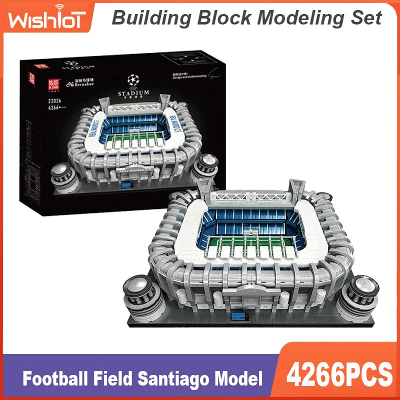 Фото MOLD KING 22026, футбольное поле, Сантьяго, Бернбей, стадион, модель, строительные блоки, знаменитая архитектура, кирпичи, игрушки, подарки для детей №1