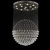 nordic minimalist led round crystal chandelier for living room modern creative ball bedroom dining room ceiling pendant light