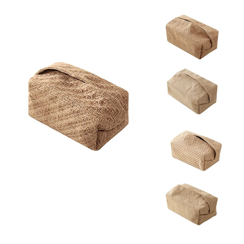 

Чехол из льняной ткани, прямоугольный держатель для салфеток, бумажных салфеток, украшение для дома