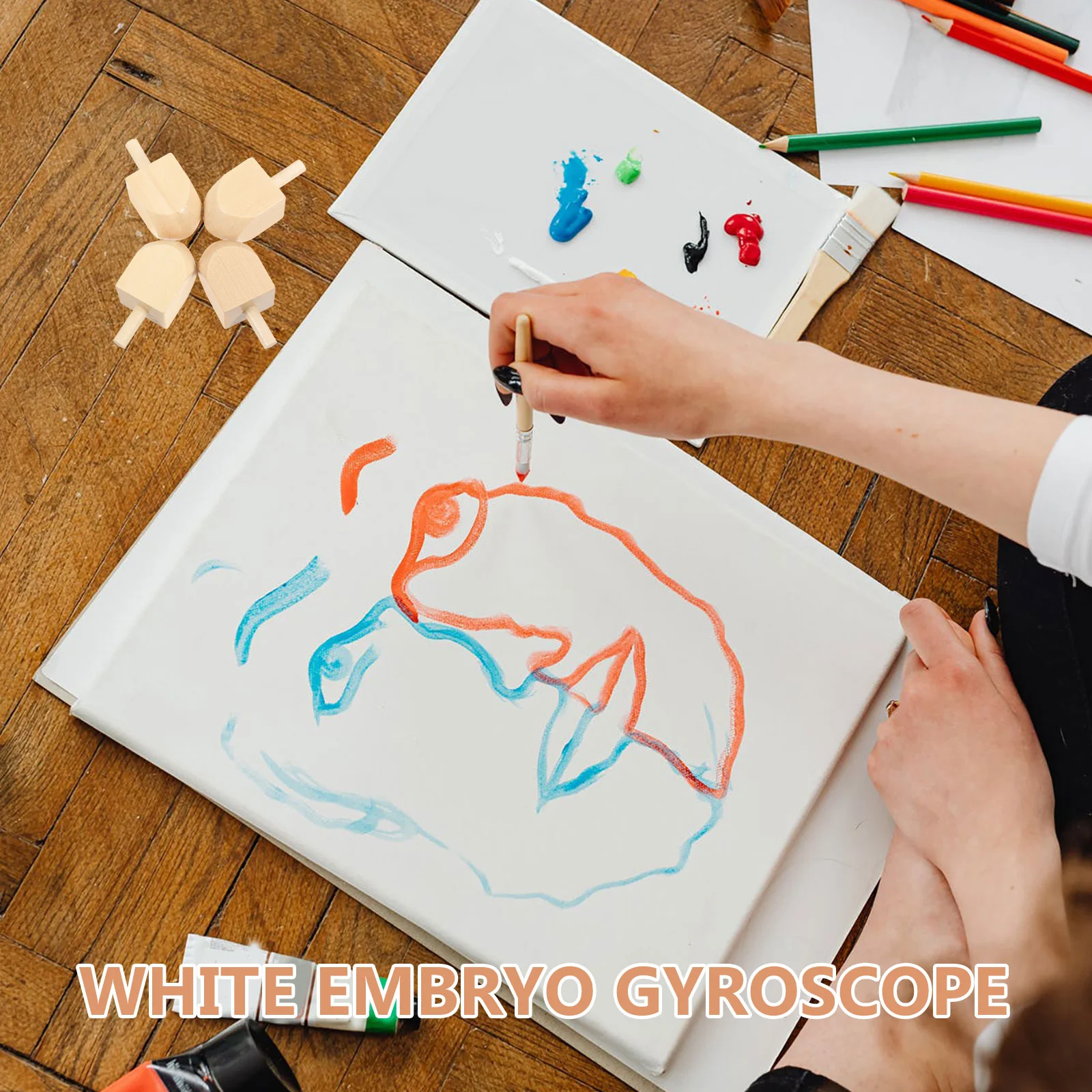 10 шт. игрушки для Хануки деревянные волчки поделки своими руками дреды дерева