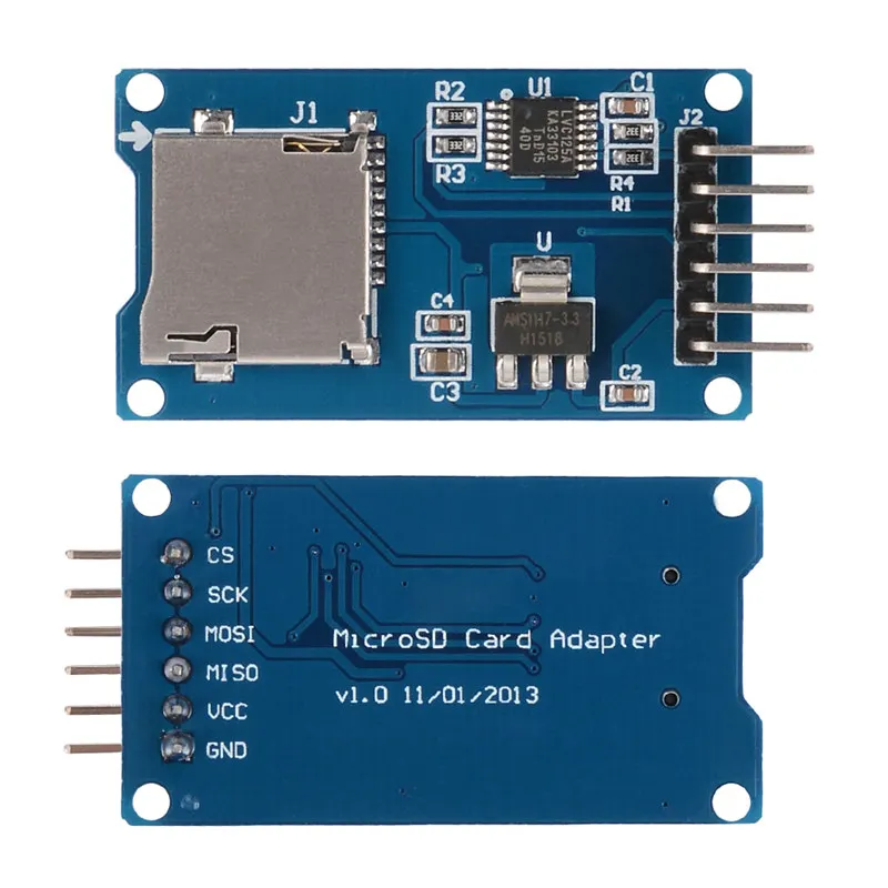 3X Micro-SD SDHC Shield TF Card защитный модуль памяти 6 Pin SPI для Arduino |
