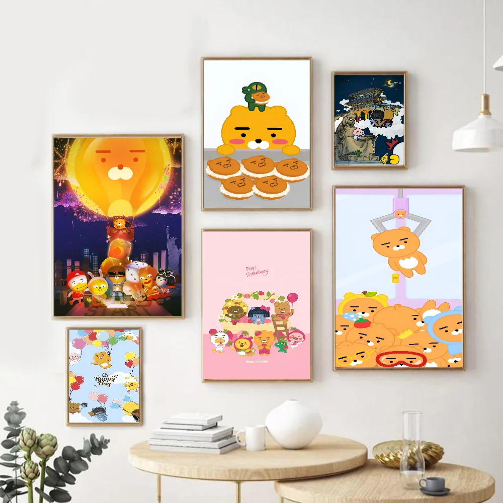 K-KAKAO F-FRIENDS Good Quality Prints And Posters Waterproof Paper Sticker Coffee House Bar Wall Stickers