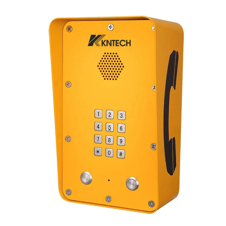 Фото Промышленный аналоговый проводной телефон-интерком KOONTECH KNZD-09A с клавиатурой и функцией громкой связи для метро, автомагистралей, парковок, отелей №1