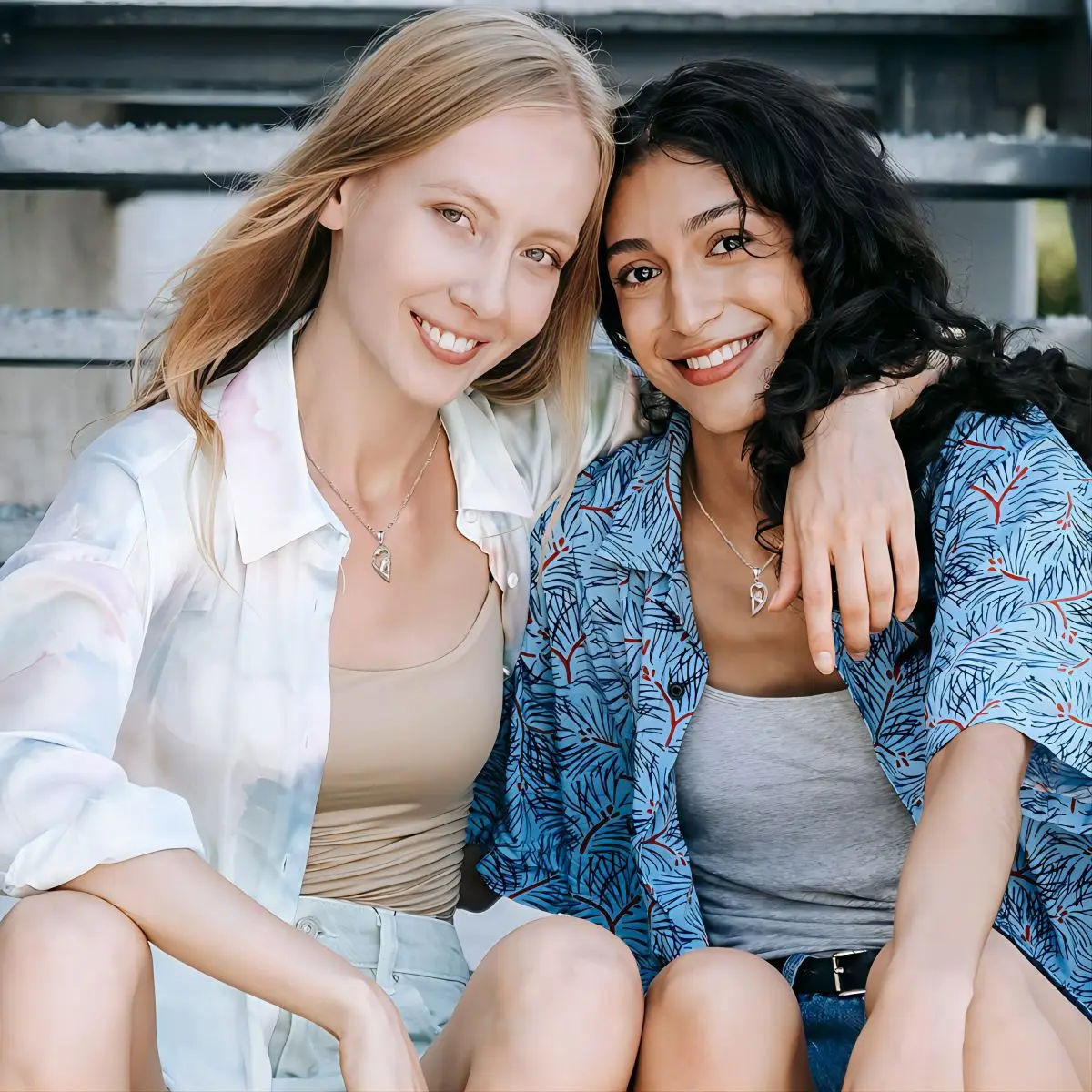 Классическое Серебро 925 пробы Ожерелье С Подвеской В ​​виде Сердца унисекс