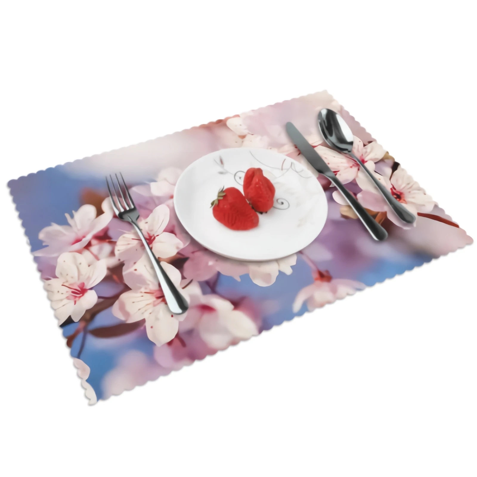 

Cherry Blossom Placemats for Dining Table 12 x 18 inches Heat Resistant Table Placemats Set of 4 for Kitchen Dining Table