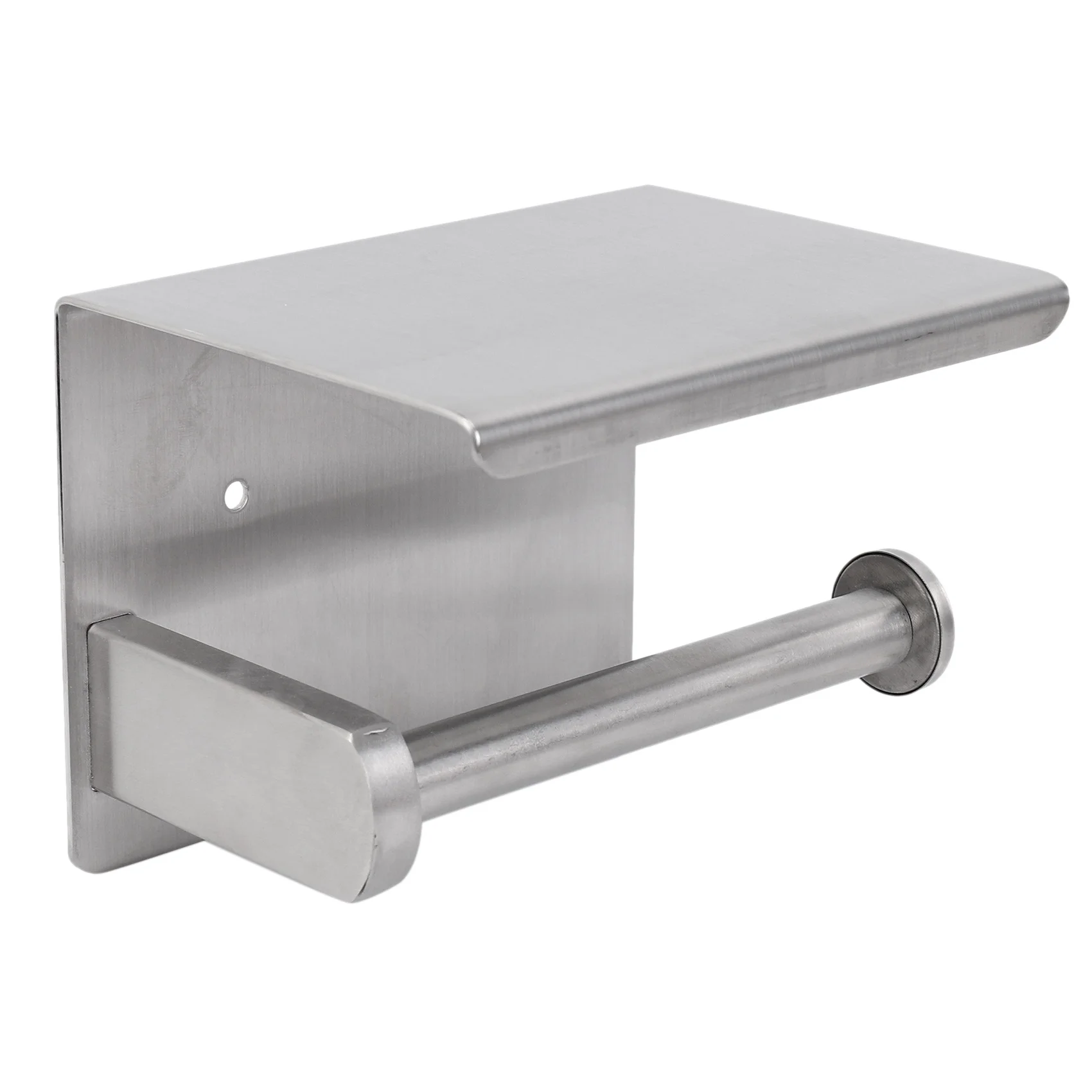 

Self-Adhesive or Wall-Drilling Toilet Paper Holder Tissue Holders Paper Storage with Mobile Phone Storage Shelf