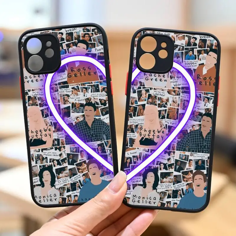 

Friends Phone Case For iPhone 12 11 Mini Pro XR XS Max 7 8 Plus X Matte transparent Back Cover