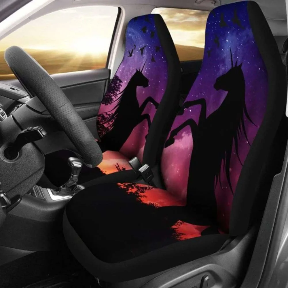 

Scotland Unicorn Car Seat Covers Pack of 2 Universal Front Seat Protective Cover