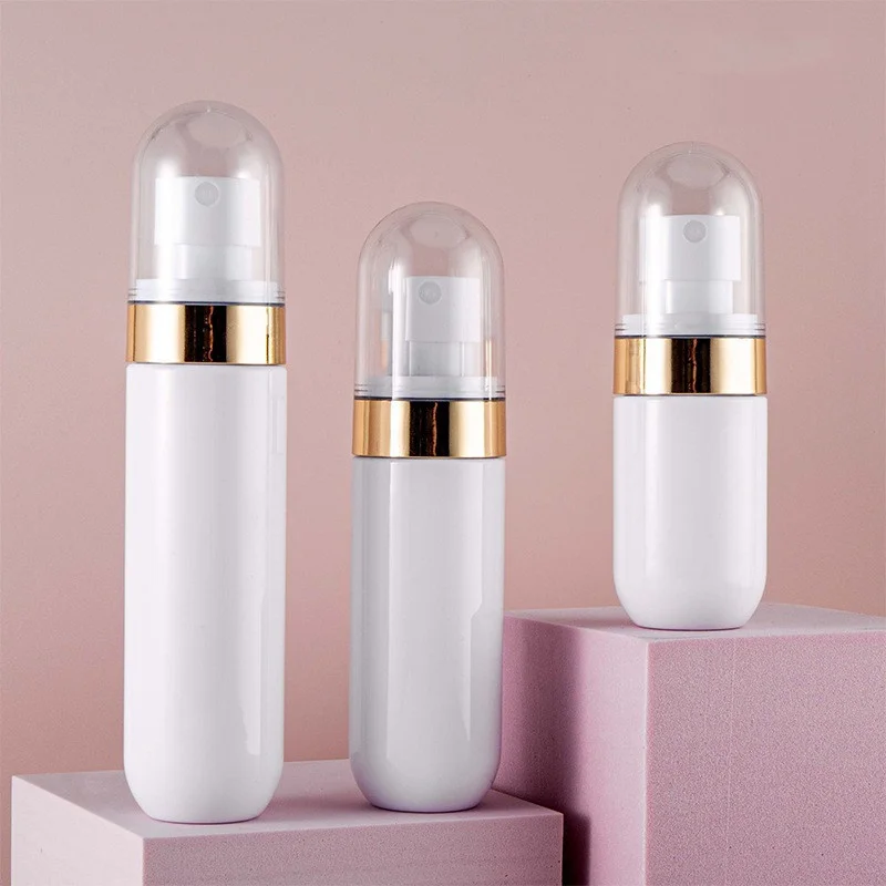 

40/60/80ml Spray Bottle Refillable Fine Mist Essence Perfume Liquid Cosmetic Container Travel Empty Airless Pump Lotion Bottles