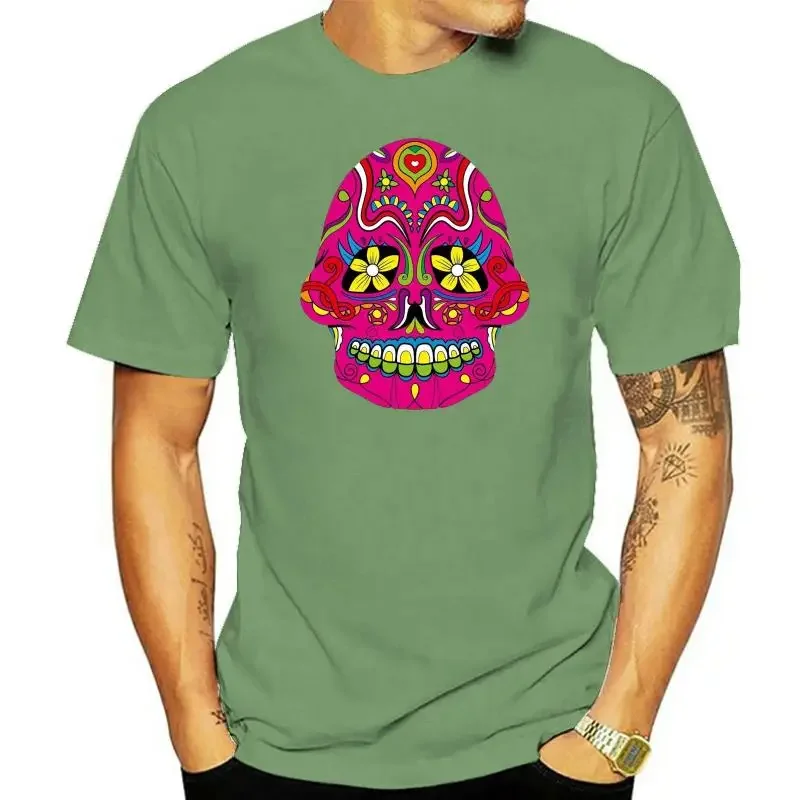 

T-Shirt - Sugar Skull - ssk23 - Herren - Dia de los muertos Totenkopf calaveraTops wholesale Tee custom Environtal printed Tshir