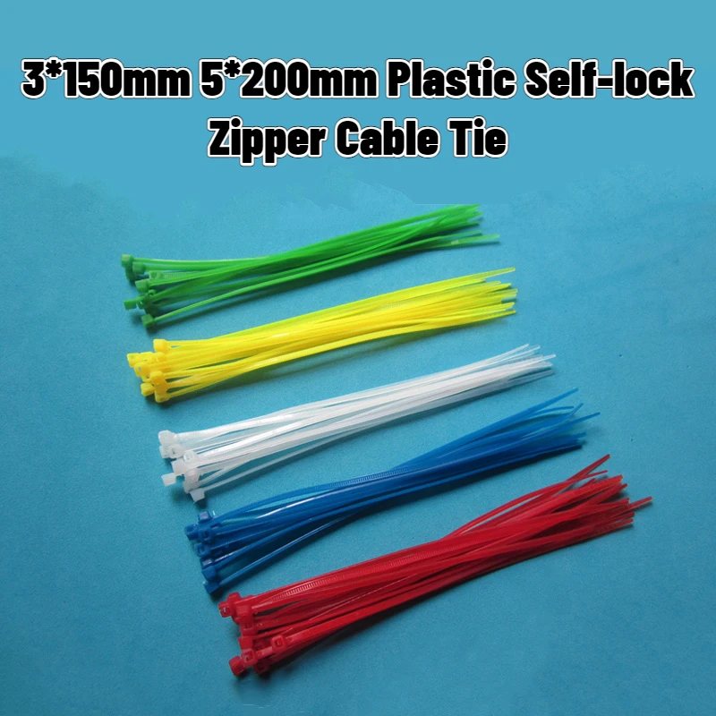 Самоблокирующиеся Нейлоновые кабельные стяжки 3x15 0/5x100 мм пластиковые