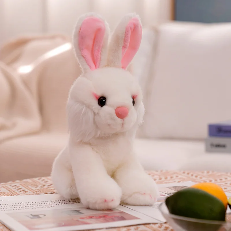 

1 шт., 32 см, милый имитационный кролик, пушистый кролик, игрушки, Мягкая Реалистичная плюшевая кукла-заяц, детская мягкая подушка, хороший под...