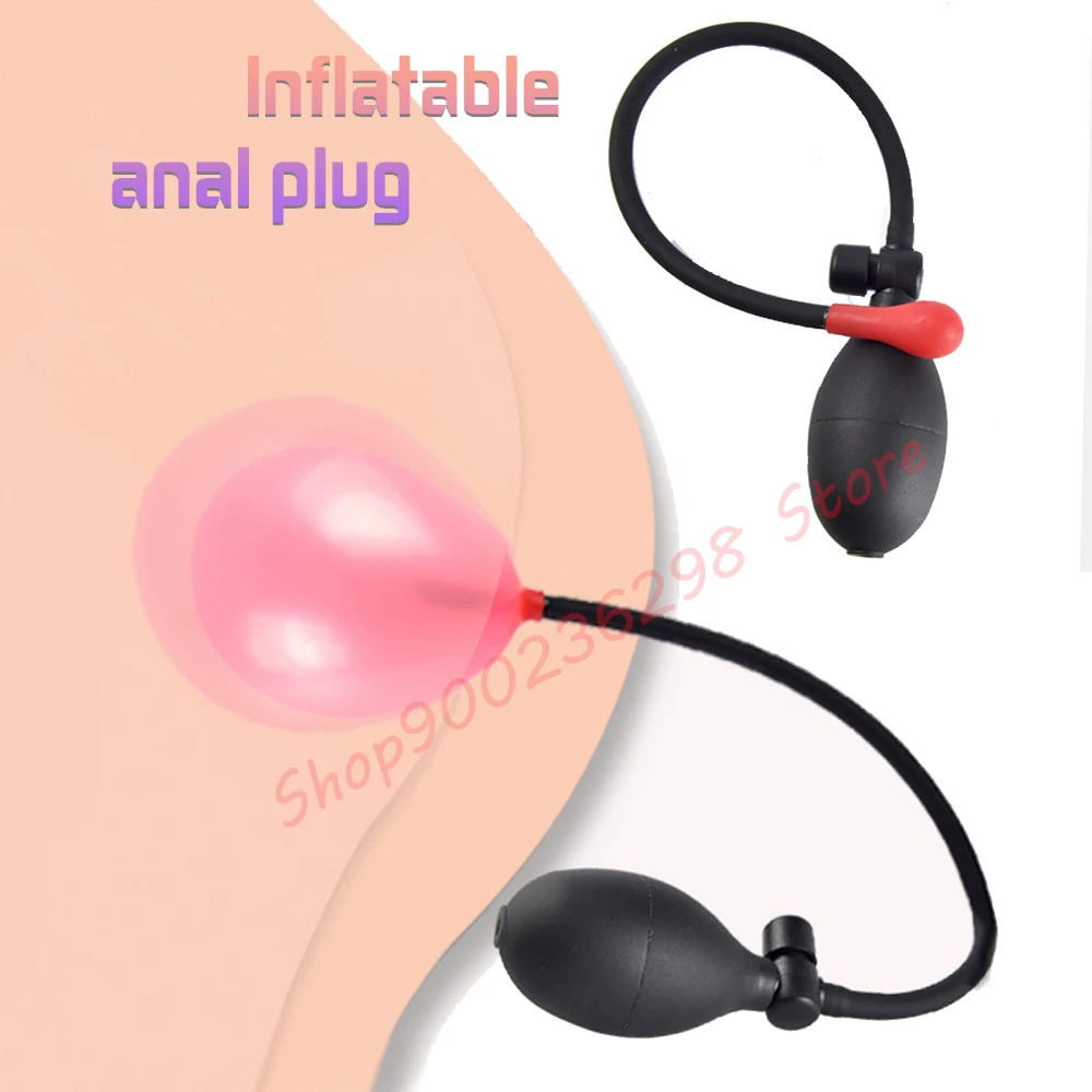 

Small Inflatable Anal Plug Dildo Pump Expandable Mini Butt Plug Bdsm Toy For Men/Woman/Gay Beginner Adult Sex Plug Anus Trainner