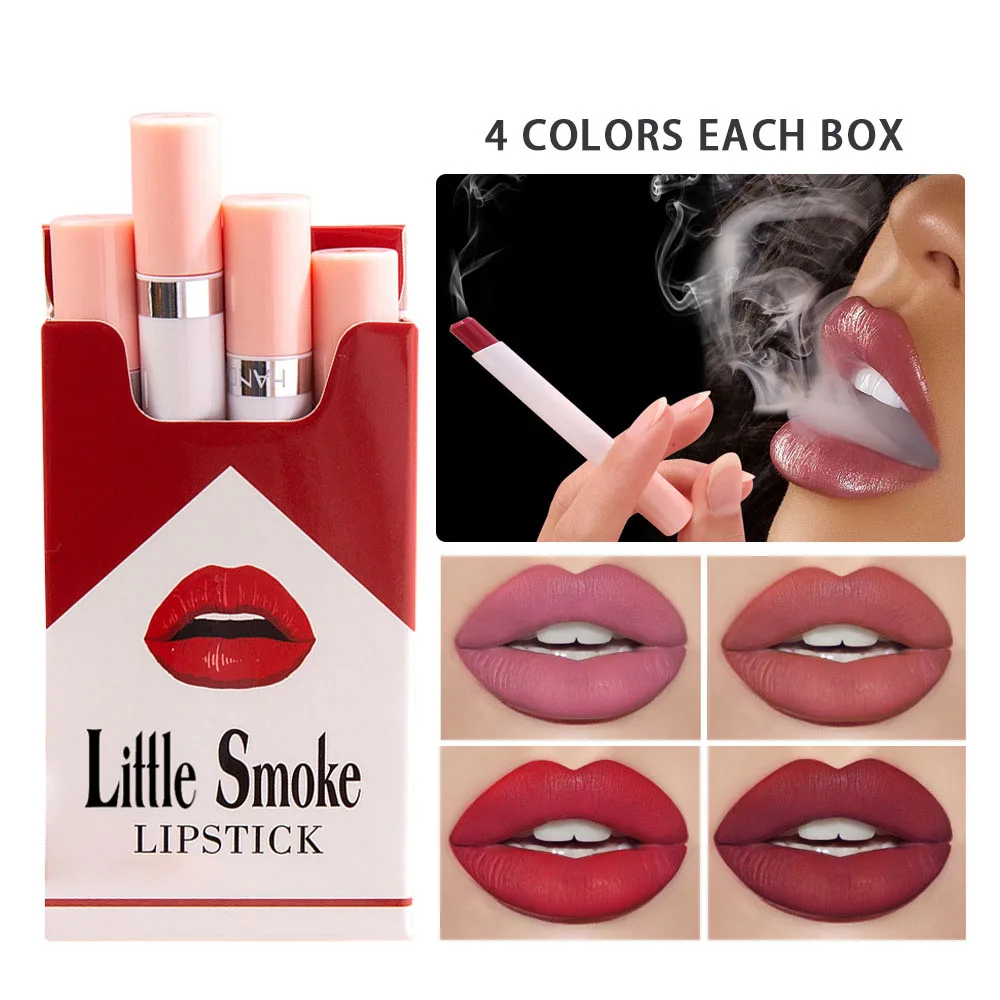 

4Sets Lipstick Matte Lip Stick 24 Hours Waterproof Pintalabios Permanente Larga Duracion Labiales Mate Envio Gratis Maquiagem