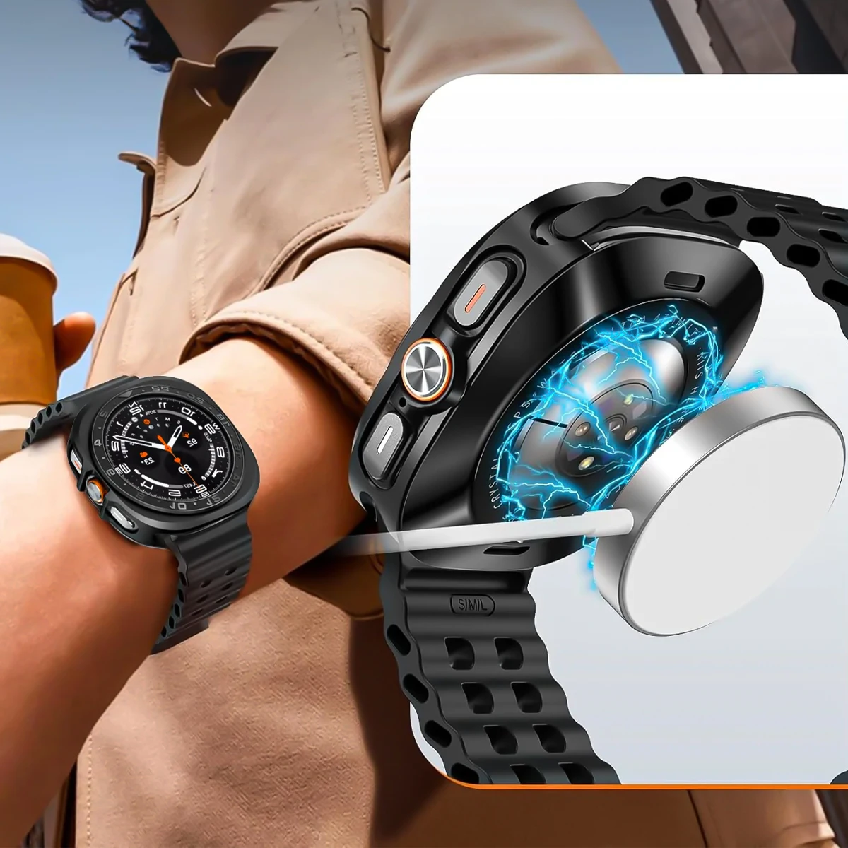 Металлический чехол с защитой от падения для Samsung Galaxy Watch Ultra 2025 47 мм, защитная рамка из сплава для Galaxy Watch Ultra, твердый корпус 47 мм (art.: 3920d2a2aec76) - 3920d2a2aec76