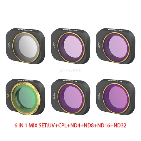 Аксессуары для оптического стекла для DJI Mini 3 Pro/Mini 3 Camera Lens Filter Kit MCUV CPL NDPL 4/8/16/32 DJI Mini 3 - изображение