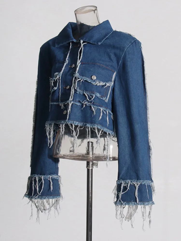 ZMEENNA Burr однобортный отложной воротник в стиле пэчворк однотонные женские