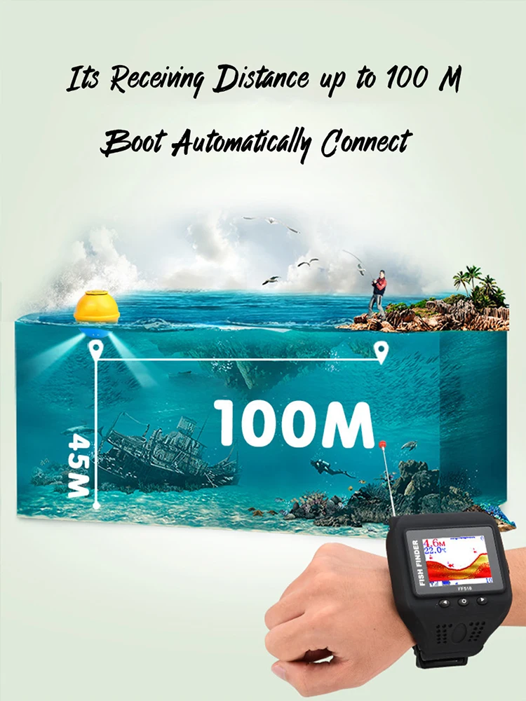 Эхолот-рыболокатор Lucky подводная камера беспроводные Часы цветной дисплей