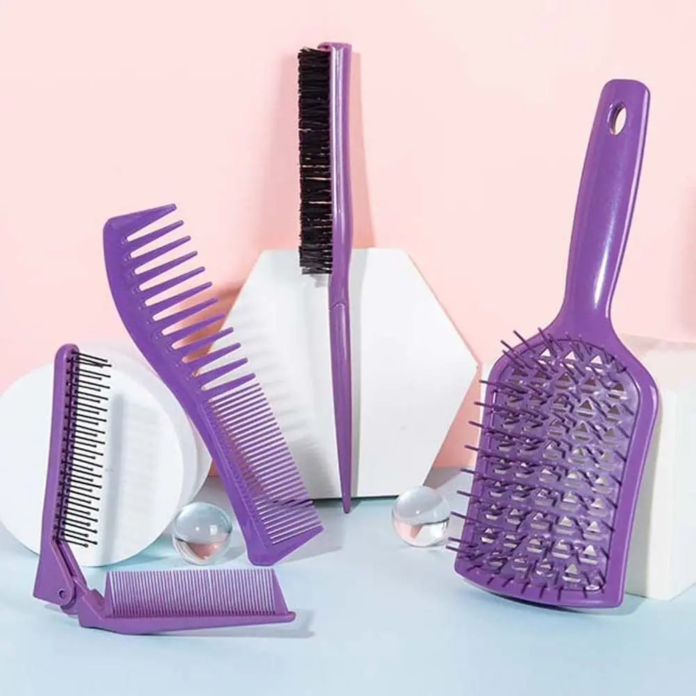 

Hair Styling Tool Scalp Massage Wide Teeth Hairdressing Pointed Comb Folding Hair Brush Massage Comb Women Combs Set