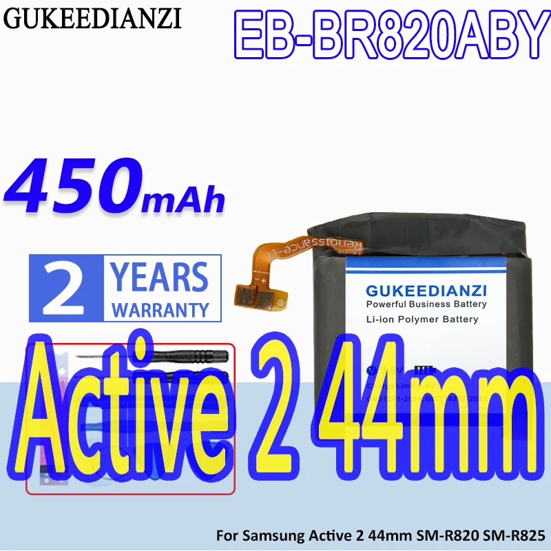 Сменная батарея GUKEEDIANZI большой емкости, 450 мАч для Samsung Galaxy Watch Active 2 Active2 EB-BR820ABY 44 мм