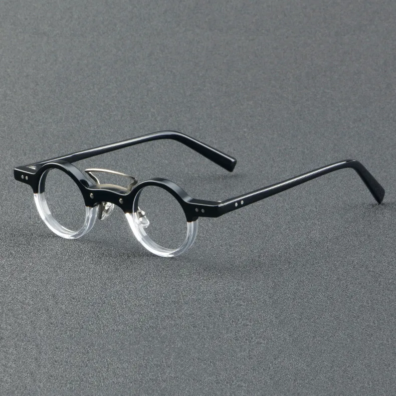 

Очки для близорукости для мужчин и женщин, винтажные оптические аксессуары в круглой оправе, из ацетата, по рецепту, с защитой от излучения