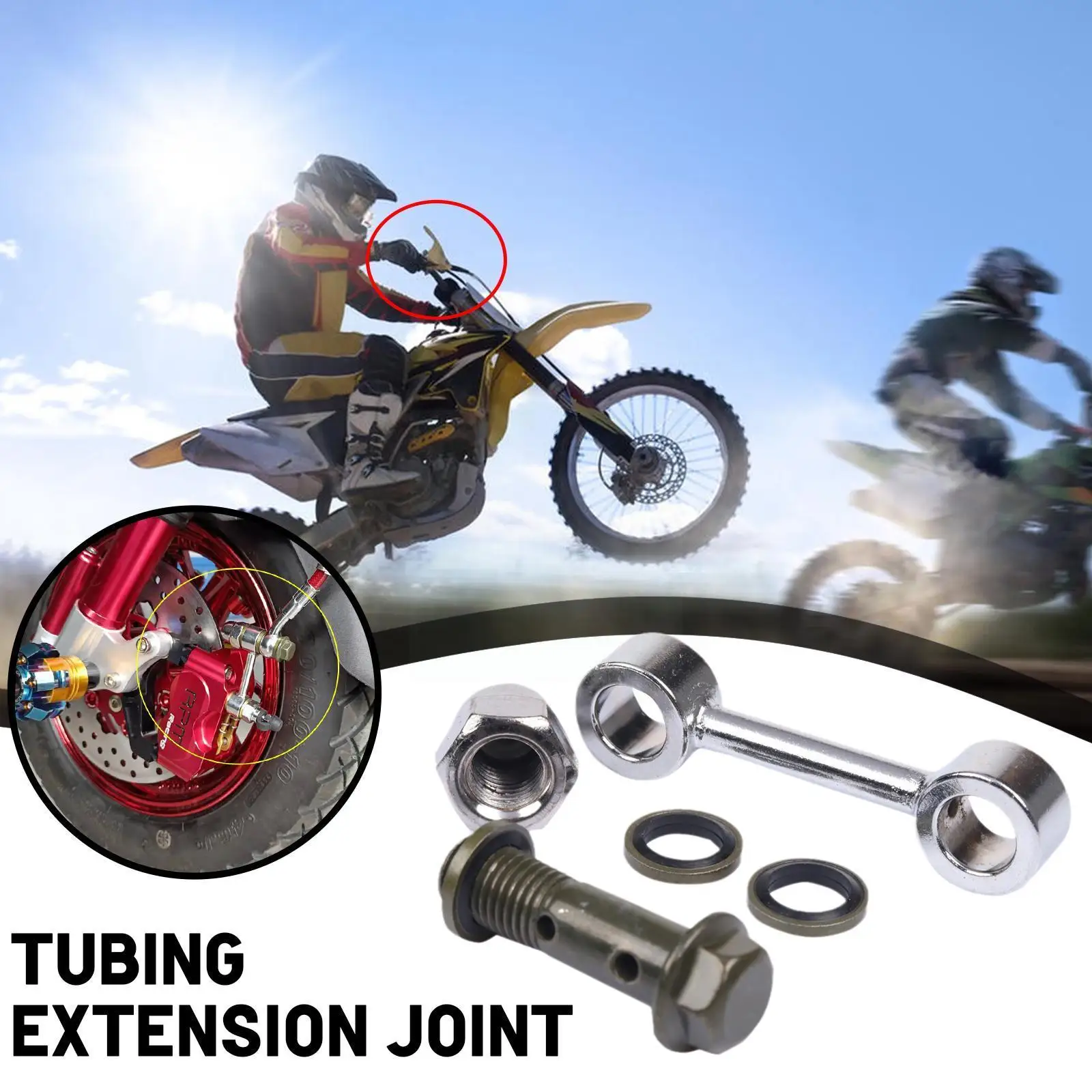 

Motorcycle Universal Hydraulic Brake Oil Hose Connector Brake Oil Refitting Pipe Oil Bracket Hose Clutch Tubing Throat Exte F7b6