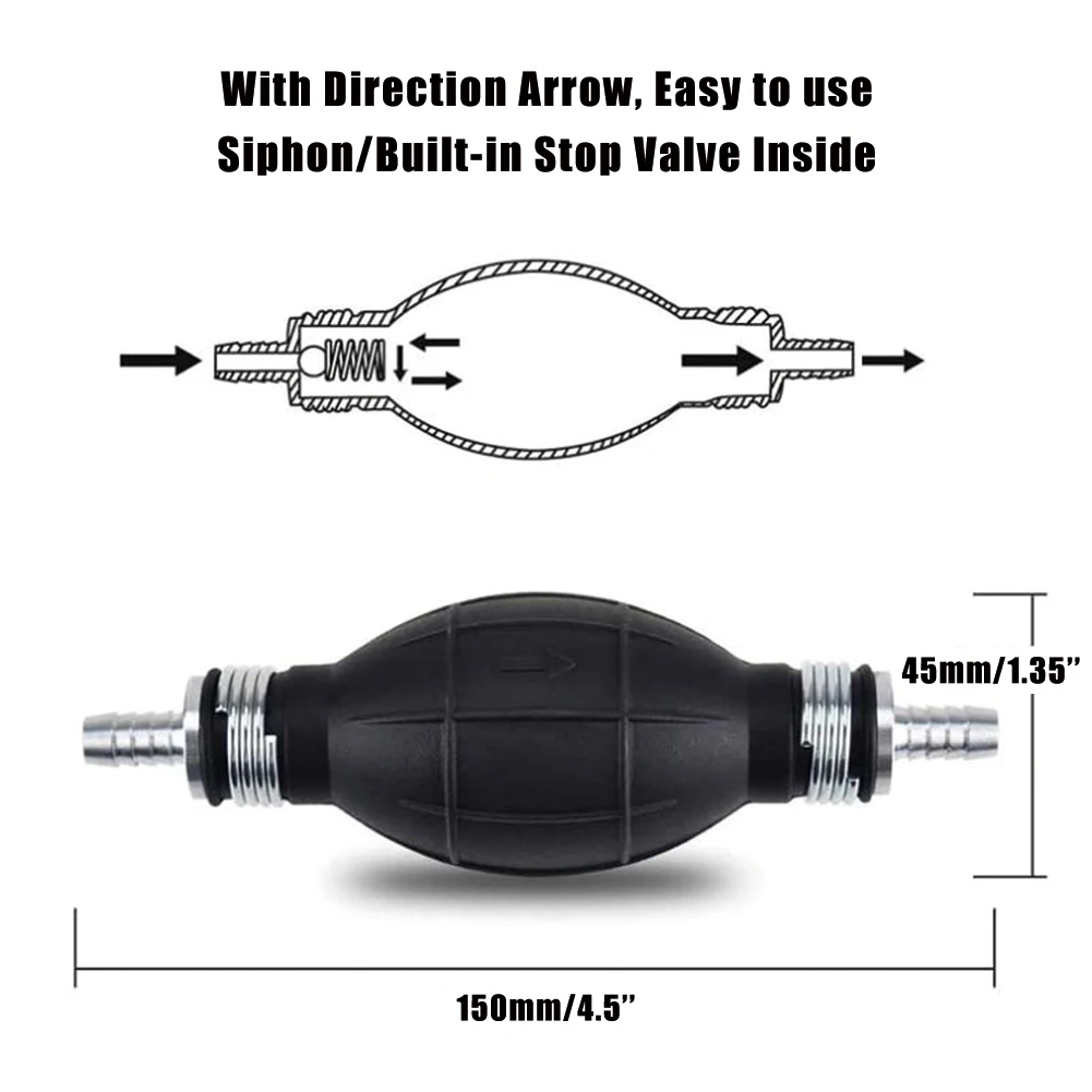 насос ручной для перекачки жидкостей груша 10мм. насос груша для перекачки жидкости. 5м с клапаном, черная (aeat202). насос груша для перекачки жидкости. шланг для перекачки бензина груша dollex rpu-008.