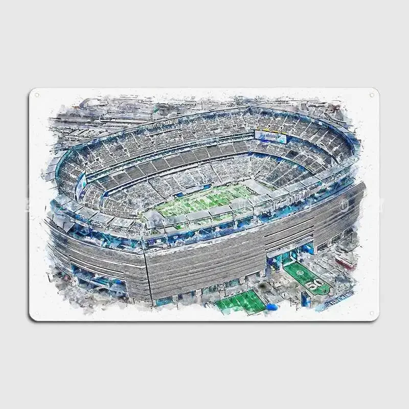Стадион Metlife New York G металлическая табличка плакат настенный паб кинотеатр