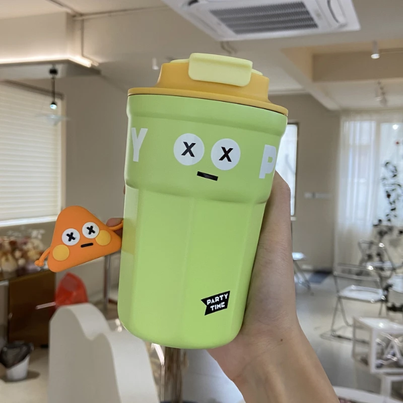 

Thermos Stainless Steel Coffee Cup High-grade Insulation Cup Water Cup, Student Cola Cup Gift Girls Water Bottle Drink Bottle