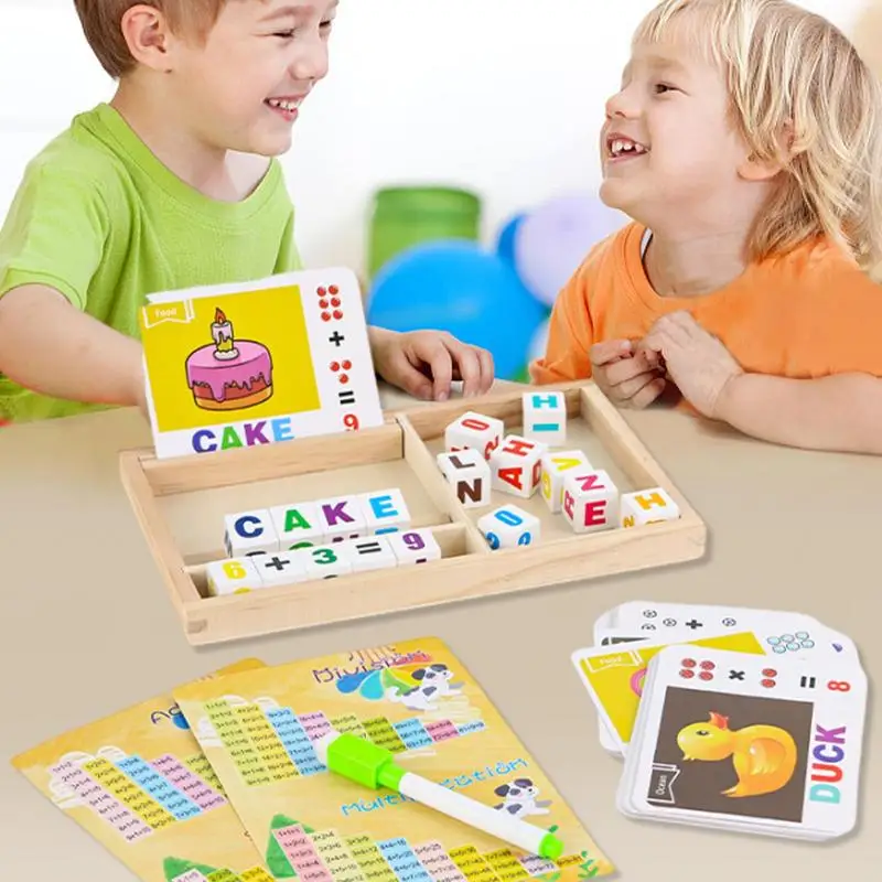 Красочные головоломки с цифрами и словами детские интеллектуальные игры на