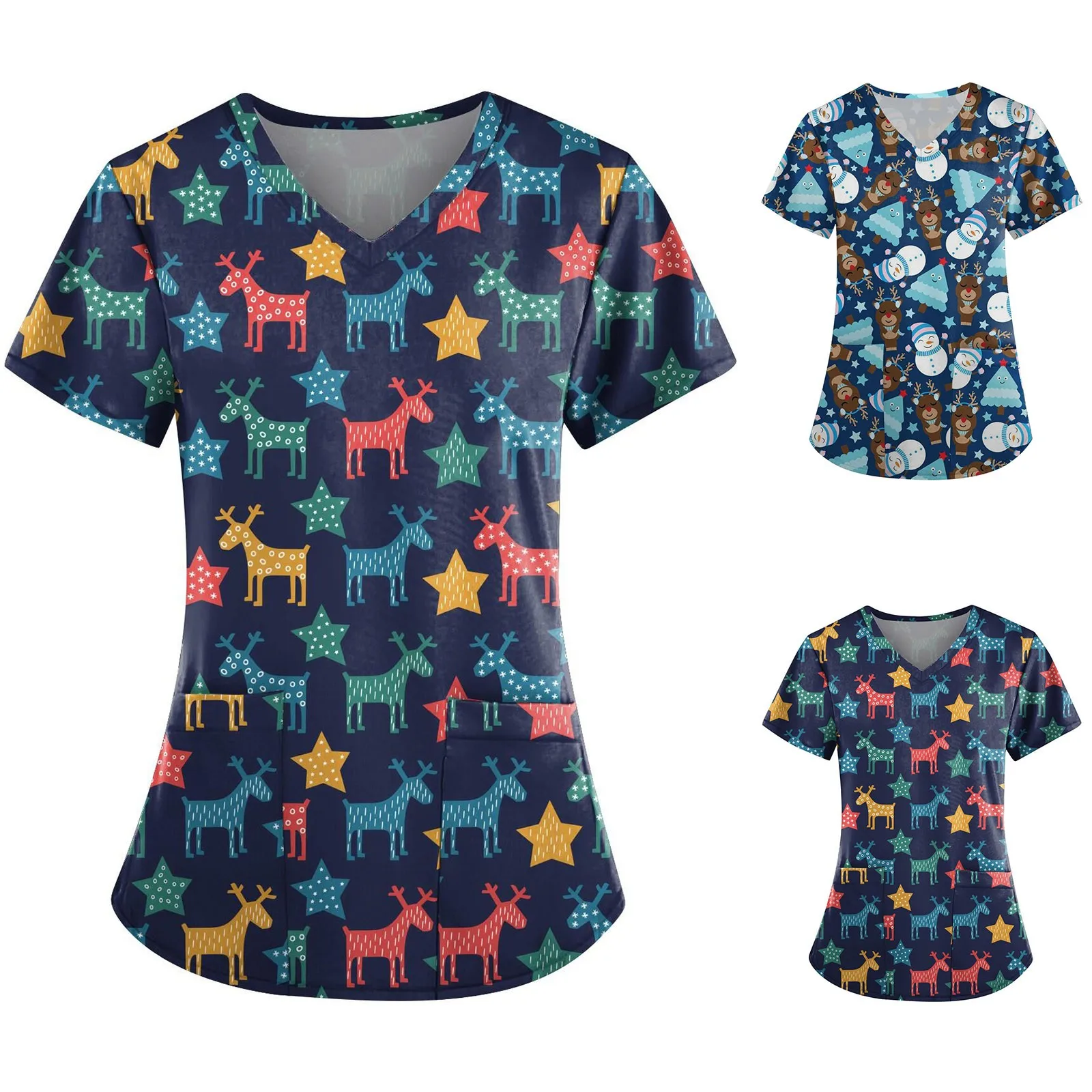 

Женская Повседневная рубашка с коротким рукавом и V-образным вырезом