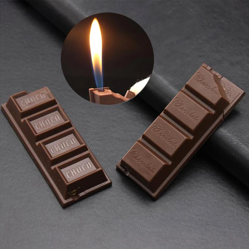 

Creative Chocolate Lighter Butane Gas Lighters Portable Cigar Cigarette Lighters Outdoor Smoking Accessories Gadgets