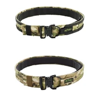 outdoor sports belt molle system fighter belt laser cutting double layer hard width 2 inches 5 0cm