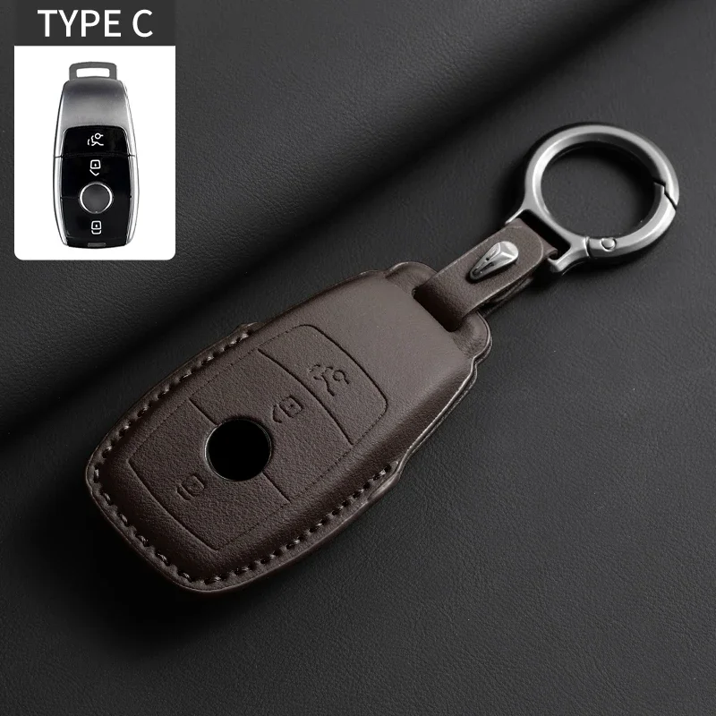 

Кожаный чехол с дистанционным управлением для Mercedes Benz A C E S G Class GLC CLE CLA GLB GLS GLA W177 W205 W213 W222 X167"