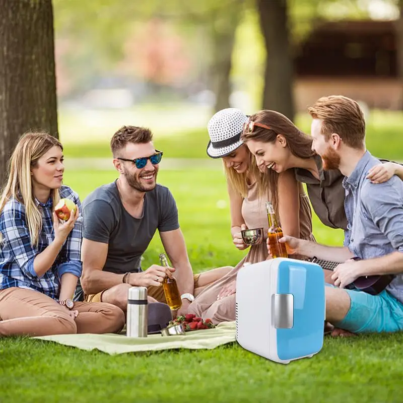 

12V Mini Car Refrigerator Portable Cooler Compact Dual-Use 4L For Car Truck Kitchen Home Use Picnic Camping Silent Freezer