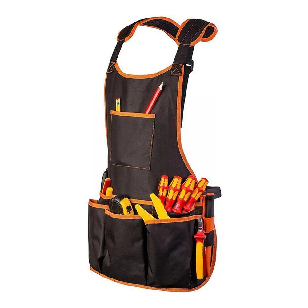 

Фартук для хранения инструментов, рюкзак для инструментов, рабочая сумка с 16 карманами, сумка для инструментов, садовая ручная работа, механическая Ткань Оксфорд для инструментов Stor U7s2