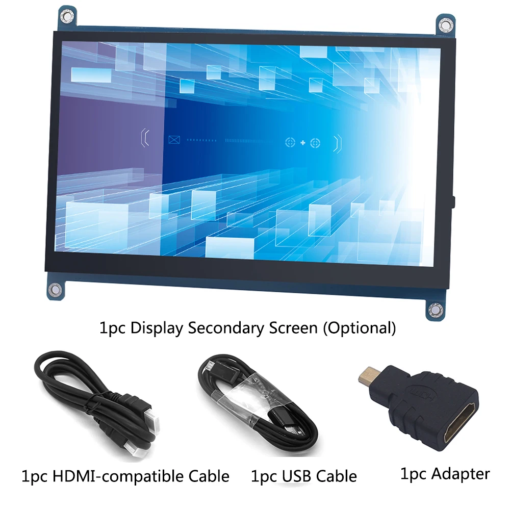 

IPS/TN 7Inch Screen AIDA64 LCD Display mini pc Touch HDMI Module 1024 x 600 for Raspberry Pi 3 Pi4 PC monitor orange pi