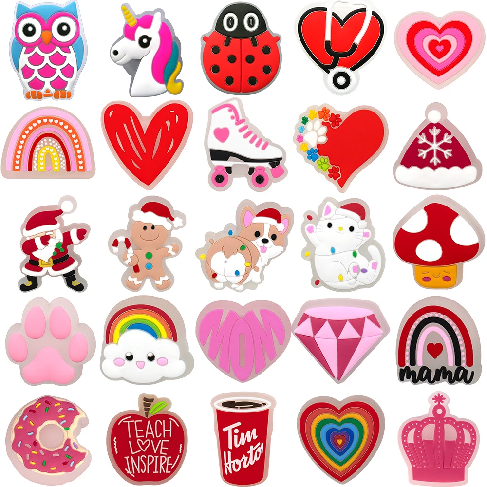 1 шт. светодиодные подвески-сабо с розовым бриллиантом милые собаки кошки