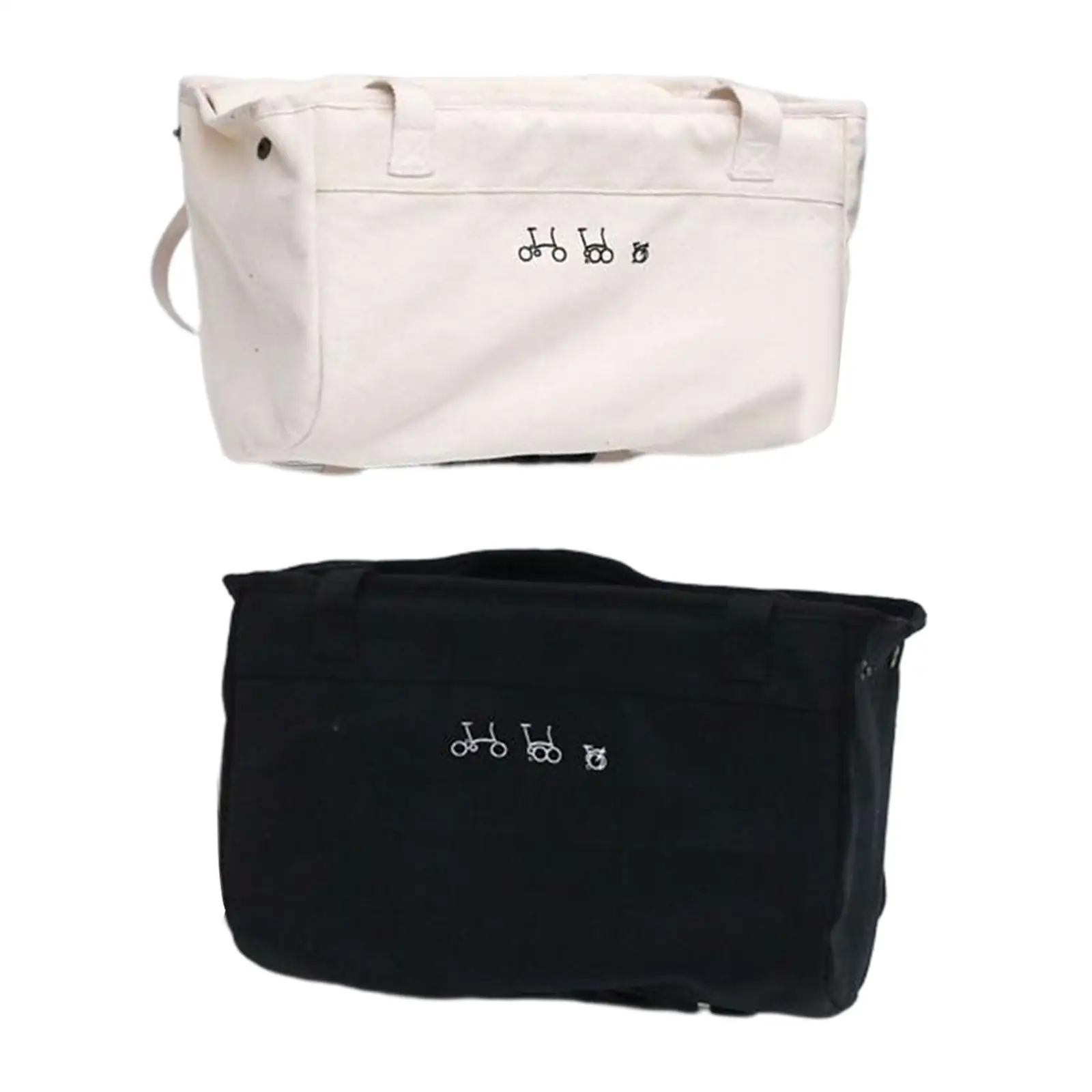 

Folding Bike Front Bag Handlebar Bag W/ Handle Convenient to Use for Cycling
