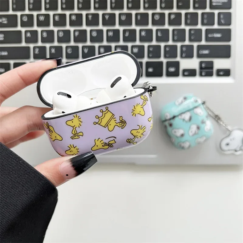 Фото Snoopy наушники для Airpods Pro, Силиконовая Bluetooth-гарнитура, милые мягкие Аксессуары для Airpods 1/2/3, защитный чехол, аксессуары №3