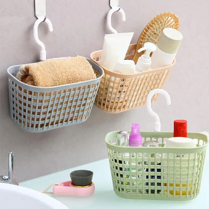 

Household Hanging Storage Basket Facial Cleanser Body Wash Sundries Storage Holder Kitchen Bathroom Drain Bag Toy Organizer